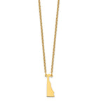 Sterling Silver/Gold-plated Delaware State Necklace
