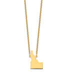 Sterling Silver/Gold-plated Idaho State Necklace