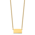 Sterling Silver/Gold-plated Kansas State Necklace