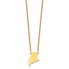 Sterling Silver/Gold-plated Maine State Necklace
