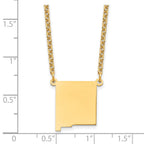 Sterling Silver/Gold-plated New Mexico State Necklace
