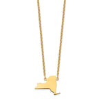 Sterling Silver/Gold-plated New York State Necklace