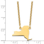 Sterling Silver/Gold-plated New York State Necklace