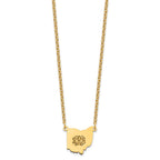 Sterling Silver/Gold-plated Ohio State Necklace