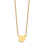 Sterling Silver/Gold-plated Ohio State Necklace