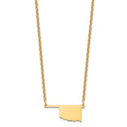 Sterling Silver/gold-plated Oklahoma State Necklace