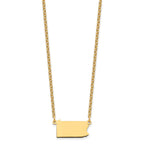 Sterling Silver/Gold-plated Pennsylvania State Necklace