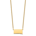 Sterling Silver/Gold-plated South Dakota State Necklace
