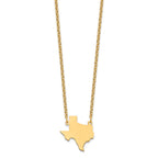 Sterling Silver/Gold-plated Texas State Necklace