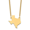 Sterling Silver/Gold-plated Texas State Necklace