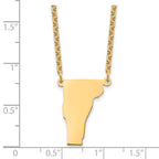 Sterling Silver/Gold-plated Vermont State Necklace