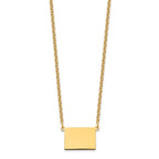 Sterling Silver/Gold-plated Wyoming State Necklace