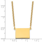 Sterling Silver/Gold-plated Wyoming State Necklace