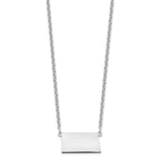 Sterling Silver/Rhodium-plated North Dakota State Necklace