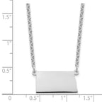 Sterling Silver/Rhodium-plated North Dakota State Necklace