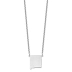 Sterling Silver/Rhodium-plated New Mexico State Necklace