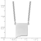 Sterling Silver/Rhodium-plated New Mexico State Necklace