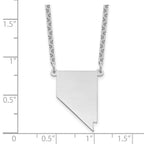 Sterling Silver/Rhodium-plated Nevada State Necklace