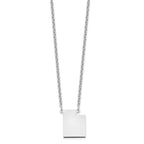 Sterling Silver/Rhodium-plated Utah State Necklace