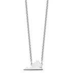 Sterling Silver/Rhodium-plated Virginia State Necklace