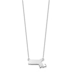 14KW Massachusetts State Necklace