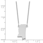 14KW Mississippi State Necklace