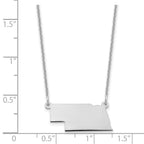 14KW Nebraska State Necklace