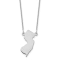 14KW New Jersey State Necklace