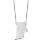 14KW Rhode Island State Necklace
