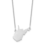 14KW Wisconsin State Necklace