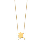 14KY Alaska State Necklace