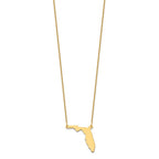 14KY Florida State Necklace