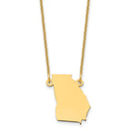 14KY Georgia State Necklace