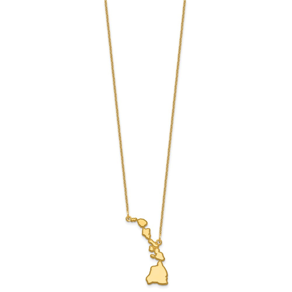 14KY Hawaii State Necklace