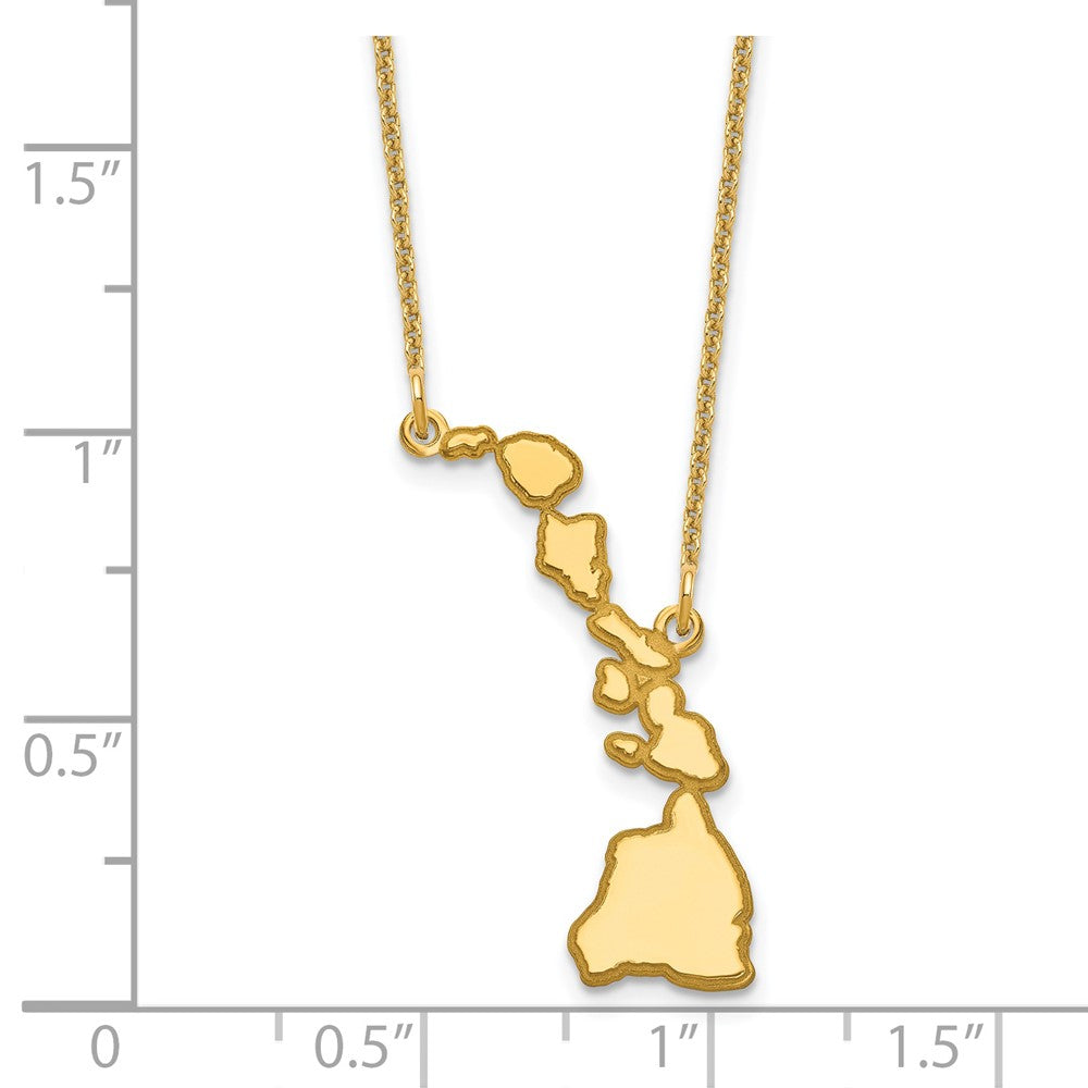 14KY Hawaii State Necklace