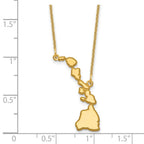 14KY Hawaii State Necklace