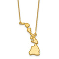 14KY Hawaii State Necklace