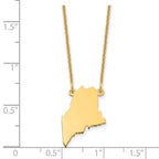 14KY Maine State Necklace