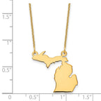 14KY Michigan State Necklace