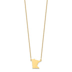 14KY Minnesota State Necklace