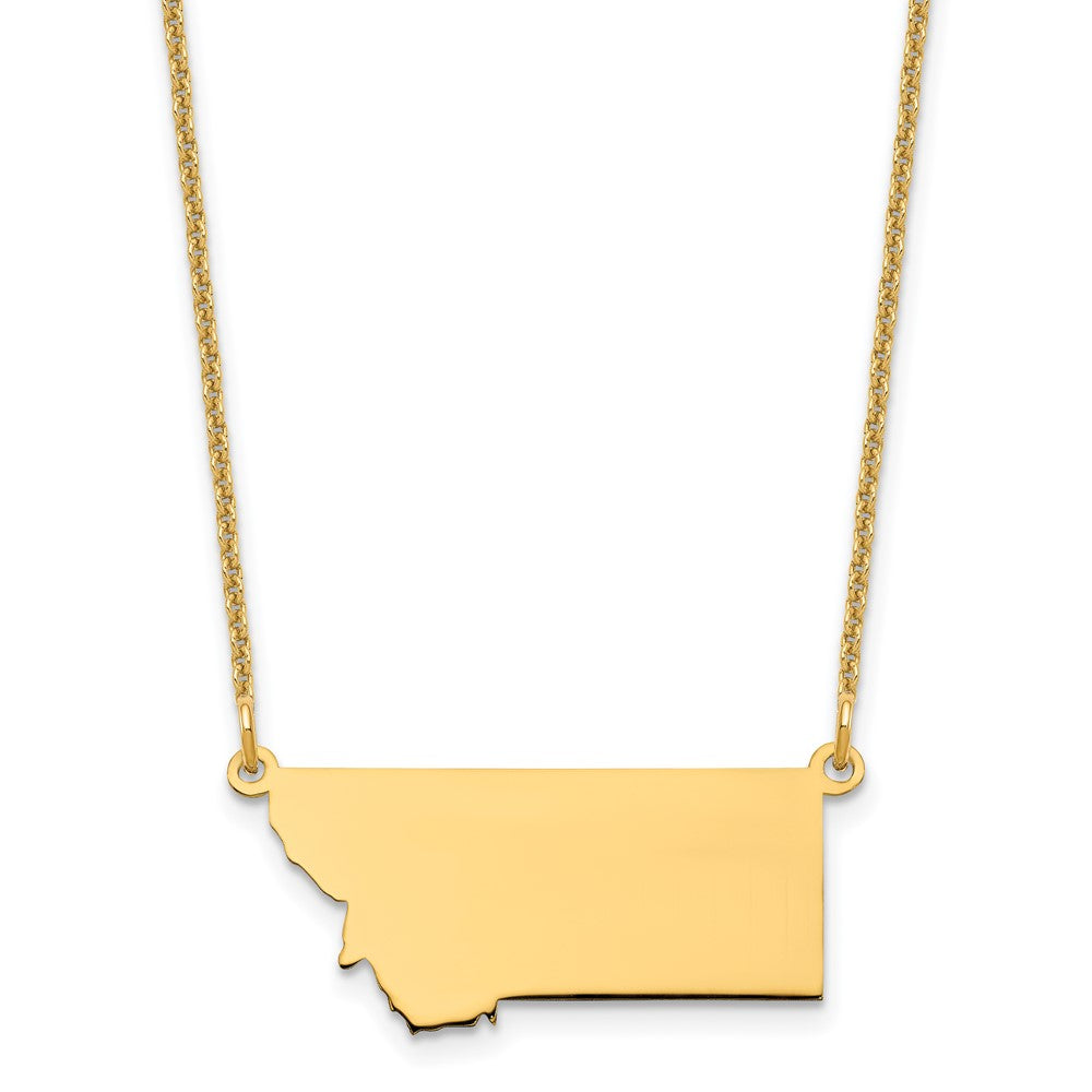 14KY Montana State Necklace