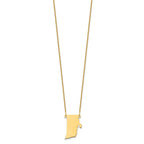 14KY Rhode Island State Necklace