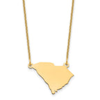 14KY South Carolina State Necklace