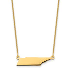 14KY Tennessee State Necklace