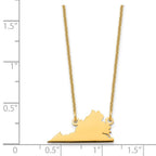 14KY Virginia State Necklace