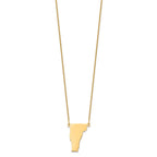 14KY Vermont State Necklace