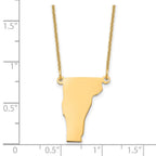 14KY Vermont State Necklace