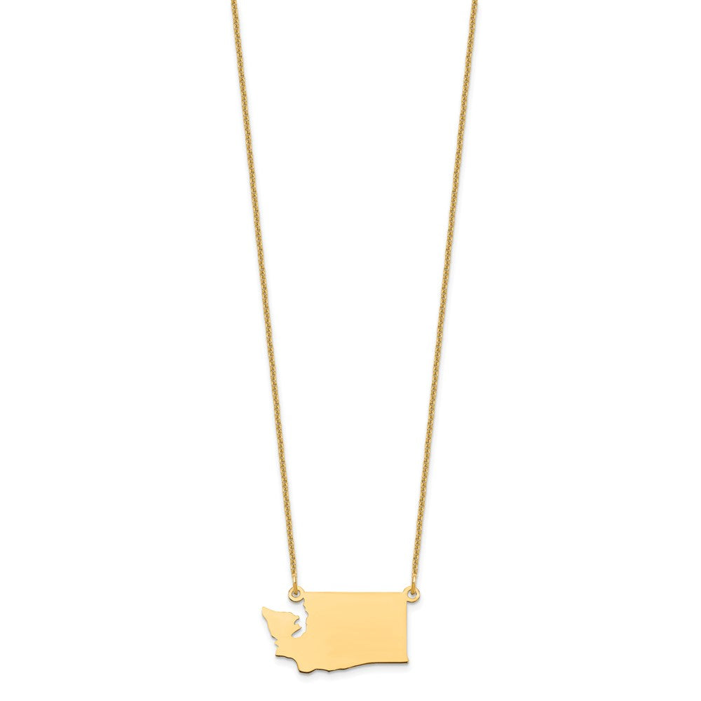14KY Washington State Necklace