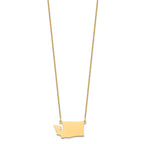 14KY Washington State Necklace