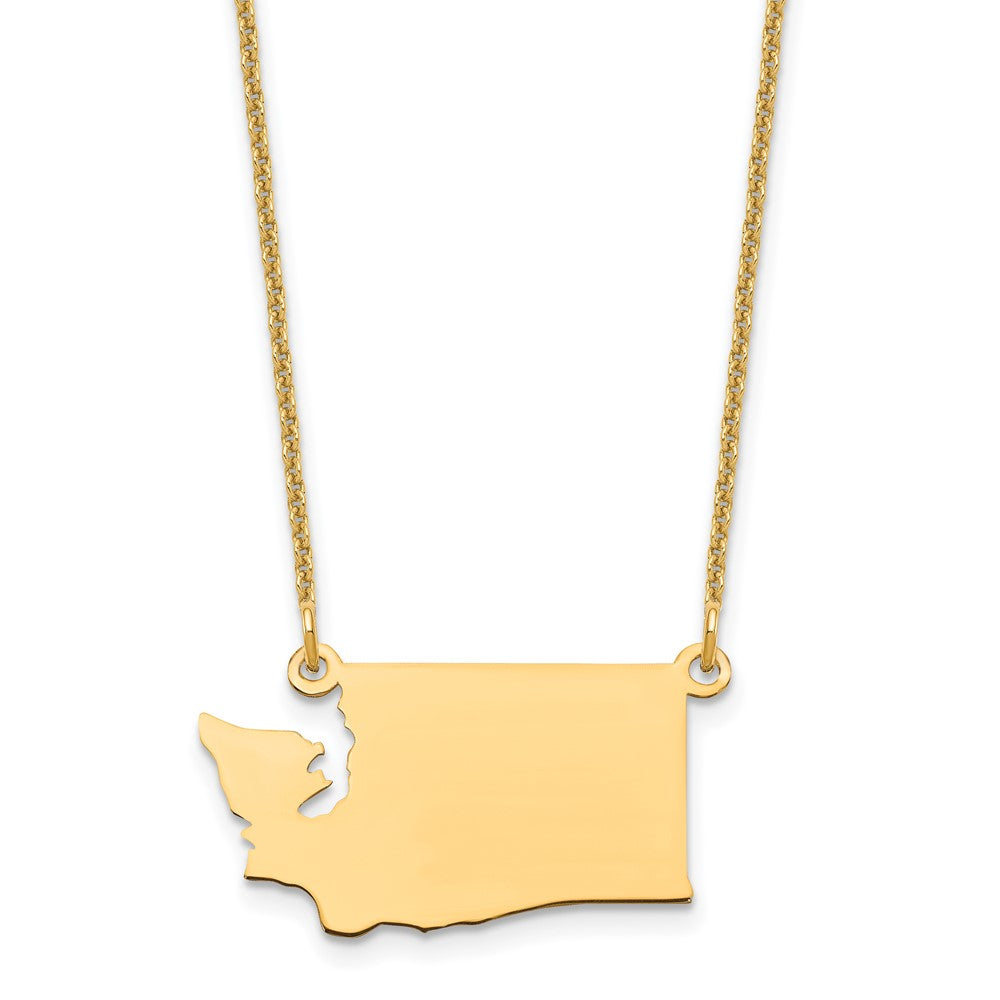 14KY Washington State Necklace